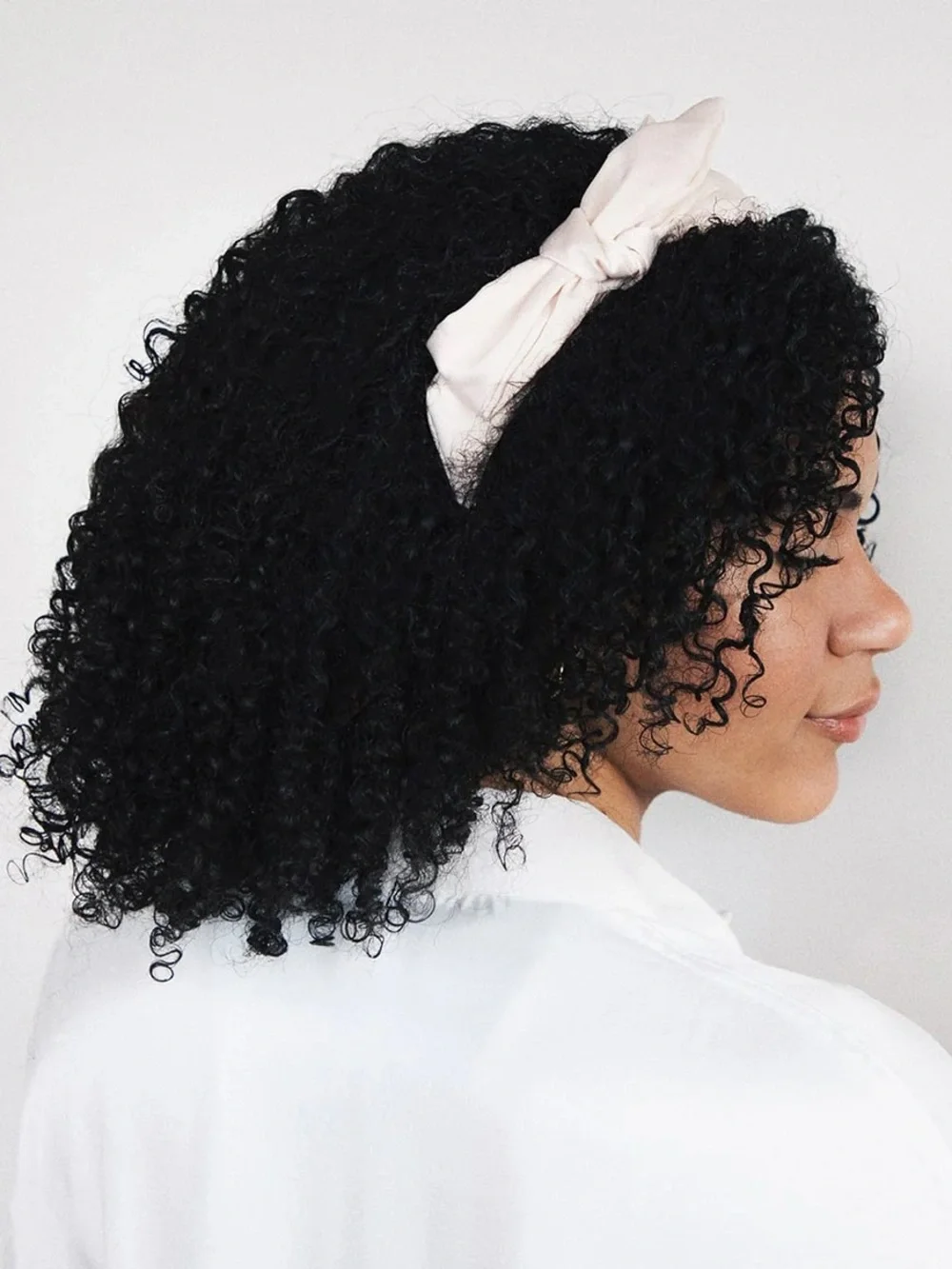 BNIB Kristin Ess The Satin Headband Blush Pleated Bow New